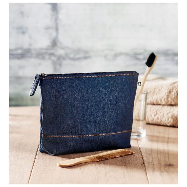 Trousse en denim recyclé