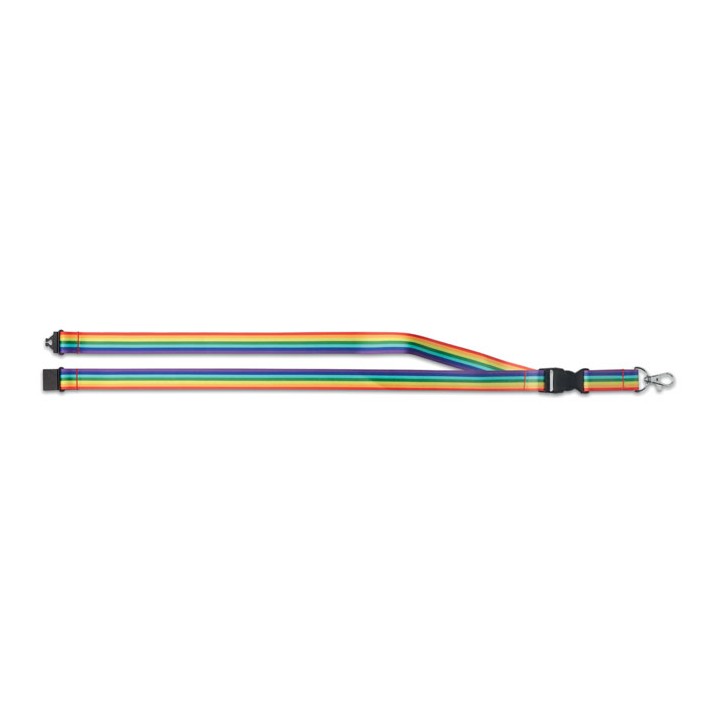 Lanyard en RPET arc-en-ciel