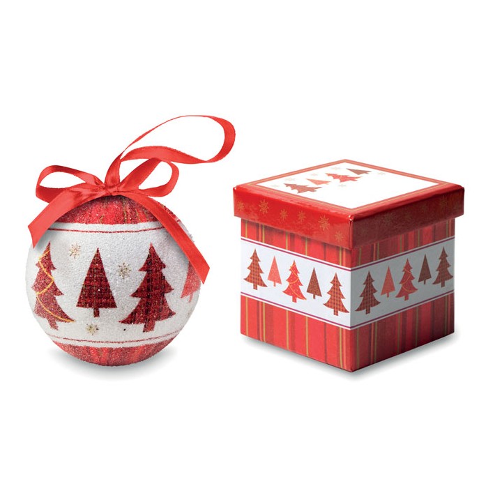 Boule de Noël et boîte.