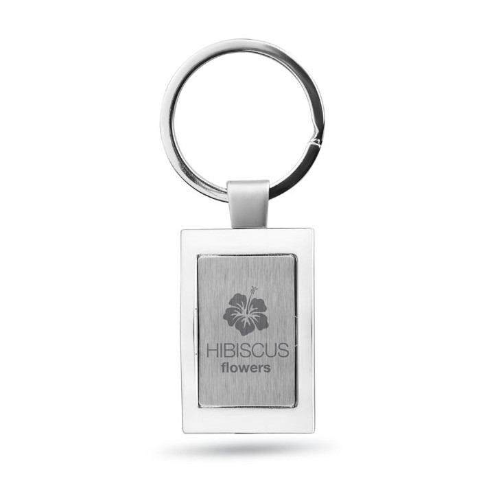 Porte-clés rectangulaire métal