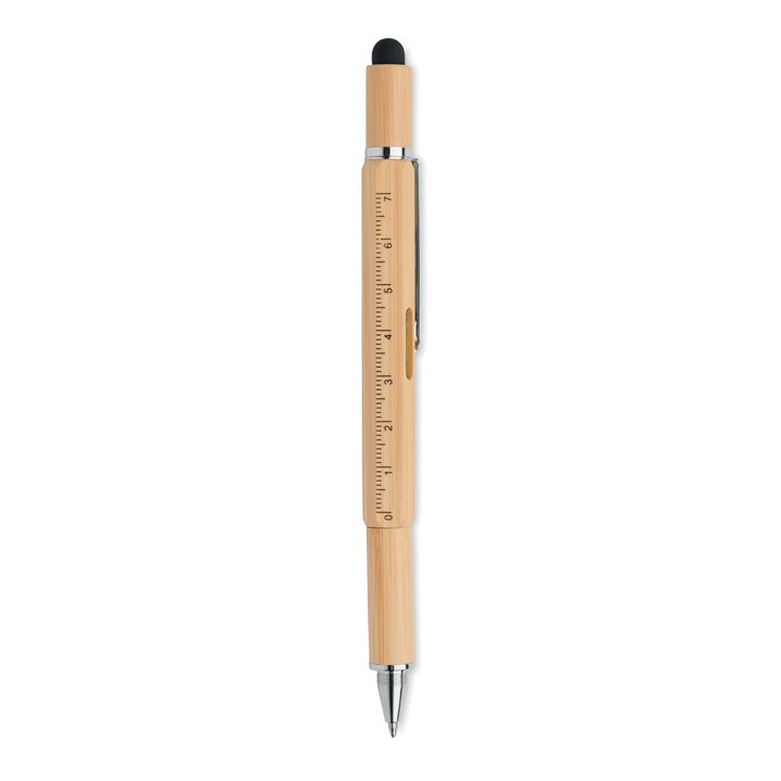 Stylo niveau à bulle en bambou