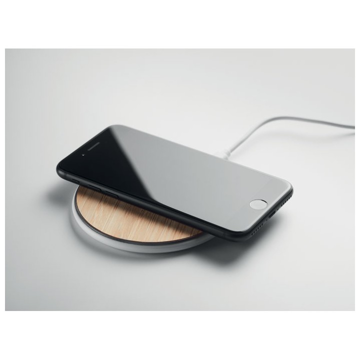Chargeur sans fil 15W en bambou