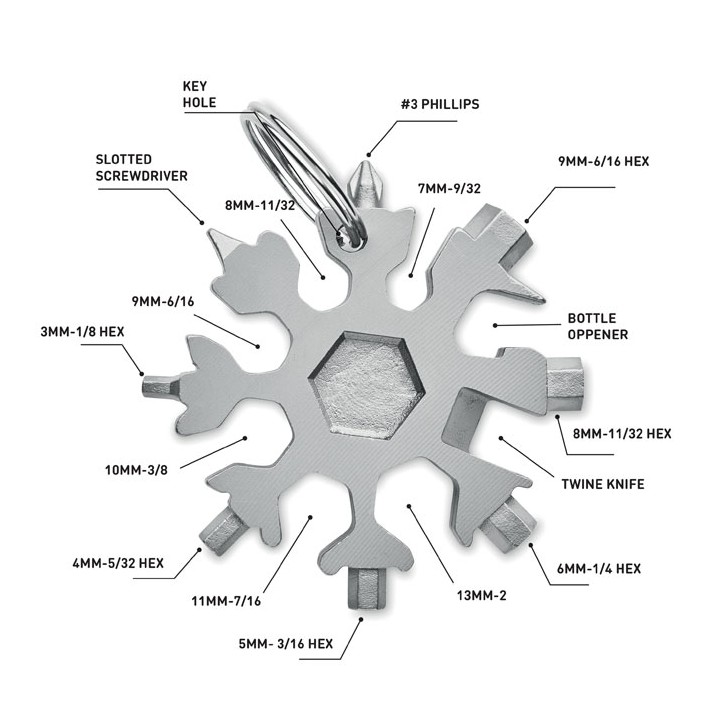 Outil multi fonctions acier ino