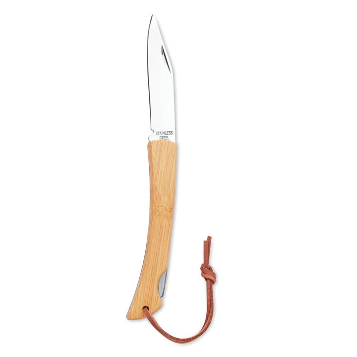 Couteau pliable en bambou