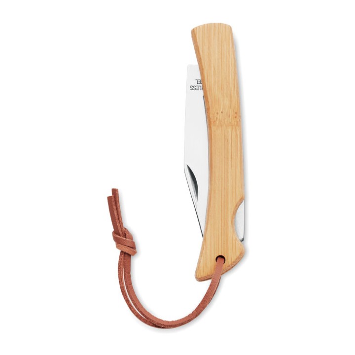 Couteau pliable en bambou