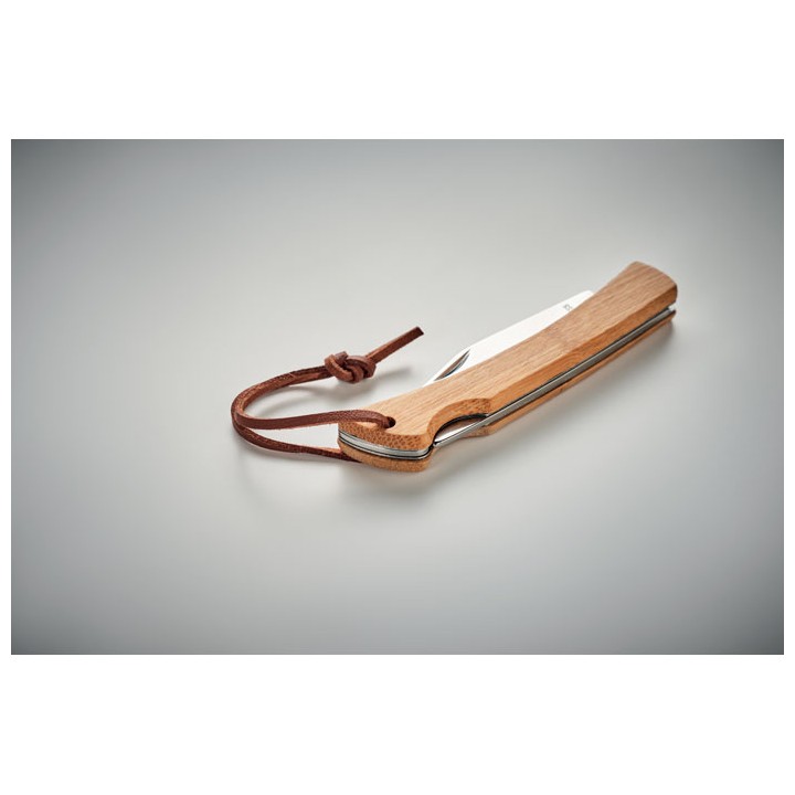 Couteau pliable en bambou