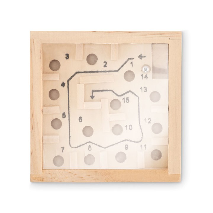 Jeu de labyrinthe en pin