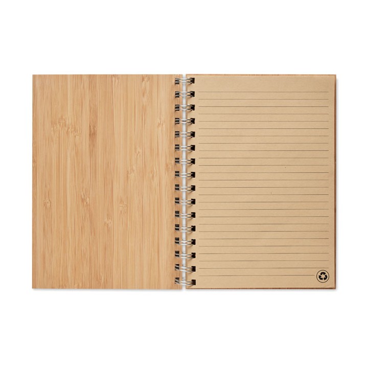 Carnet à spirale A5 en bambou