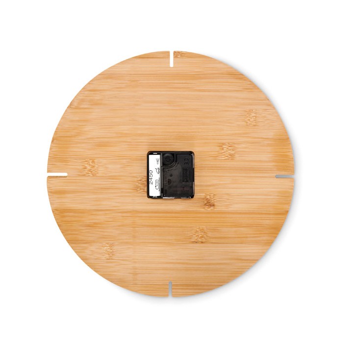 Horloge murale en bambou