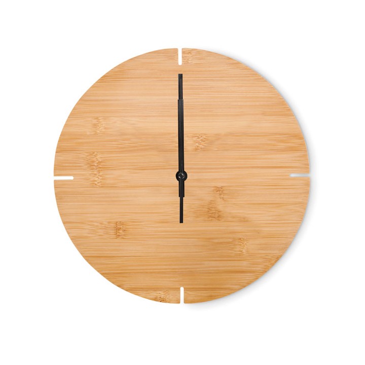 Horloge murale en bambou