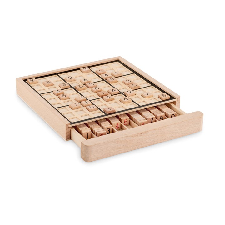 Jeu de plateau sudoku en bois