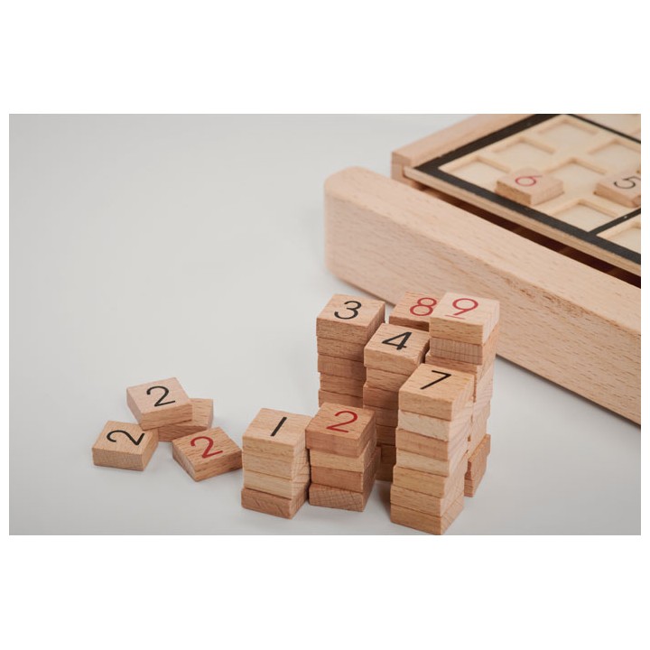 Jeu de plateau sudoku en bois