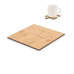 Lot de 4 sous-verres puzzle