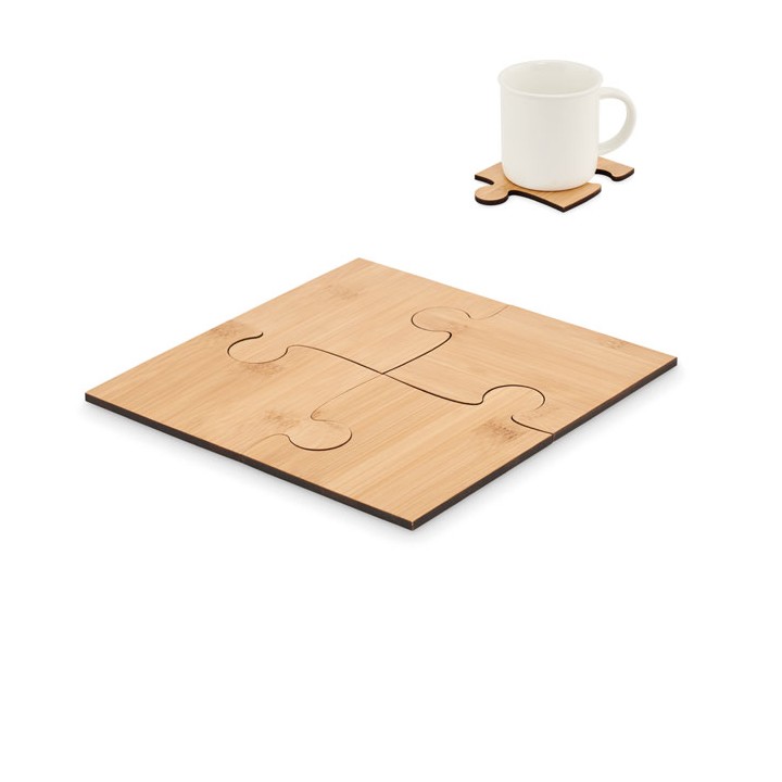 Lot de 4 sous-verres puzzle