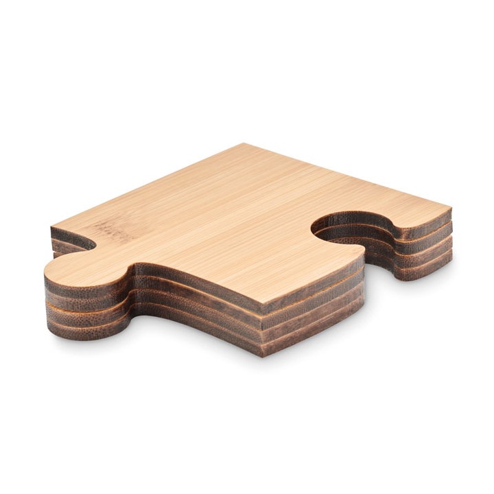 Lot de 4 sous-verres puzzle