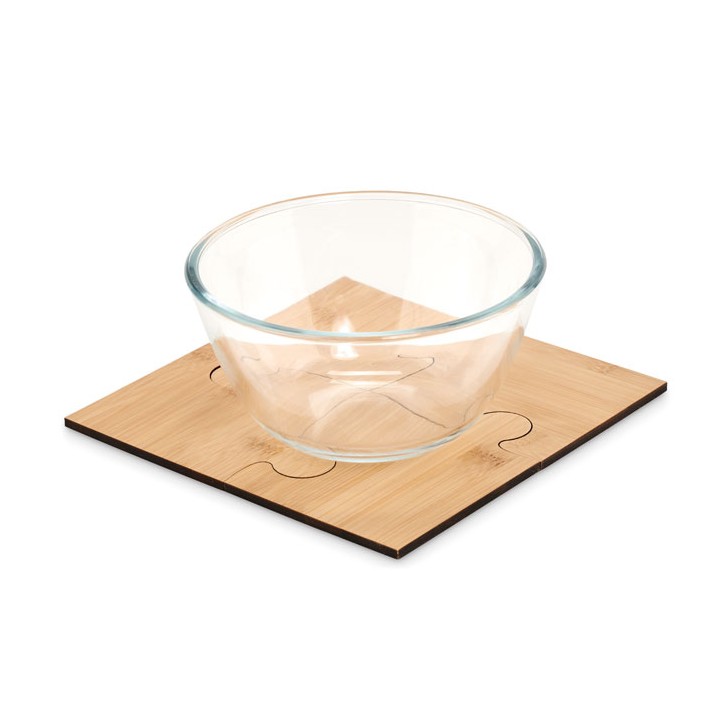 Lot de 4 sous-verres puzzle